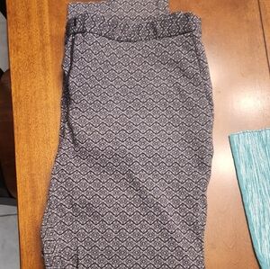 Patterned Black and White Skirt